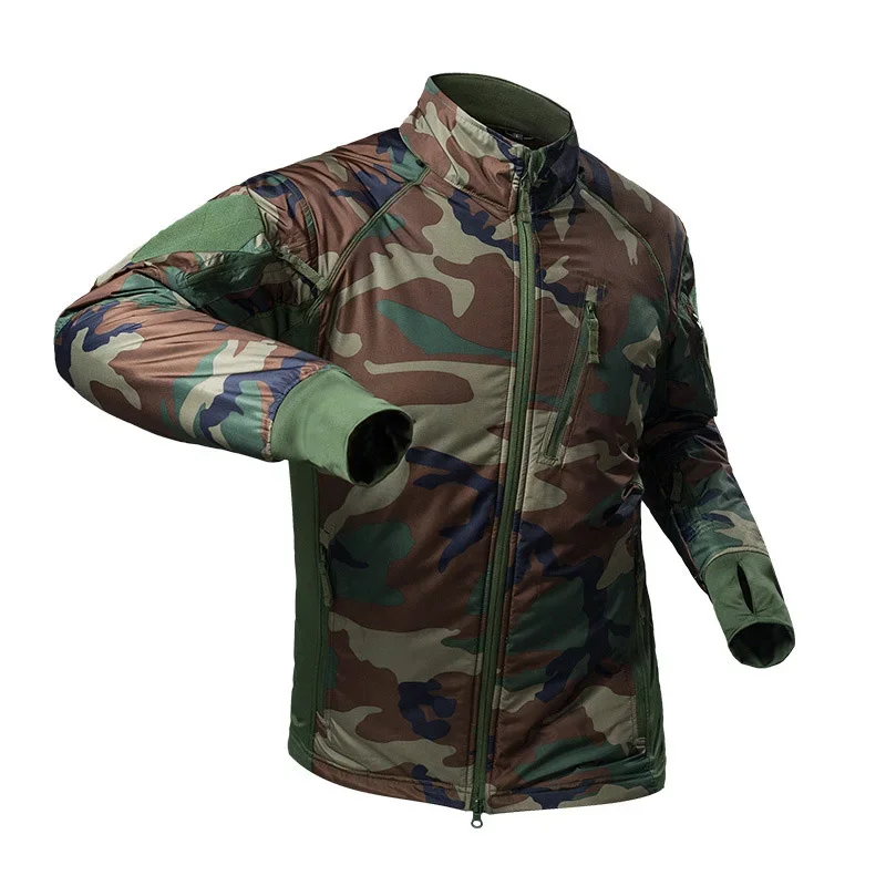 Imagem -06 - Jaqueta Tática Impermeável Masculina Blusão Camuflagem Cabolsa de lã com Capuz Moletons Macios à Prova de Vento Caminhadas Roupas de Caça