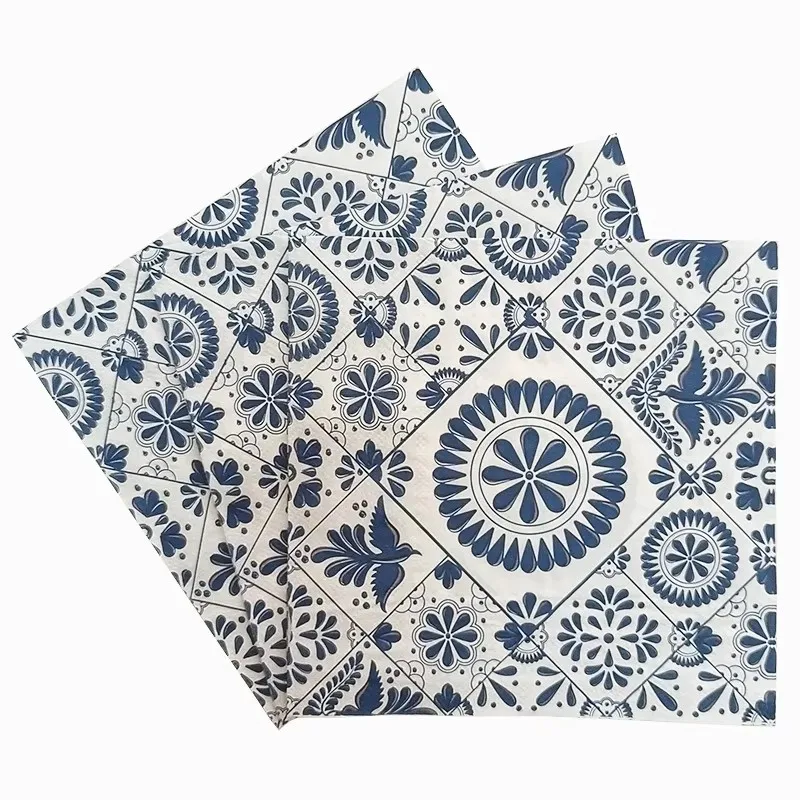 20/60Pcs Retro Printed Disposable Napkins Paper Napkins Tissues for Weddings, Party, Festivals, Anniversary Celebrations