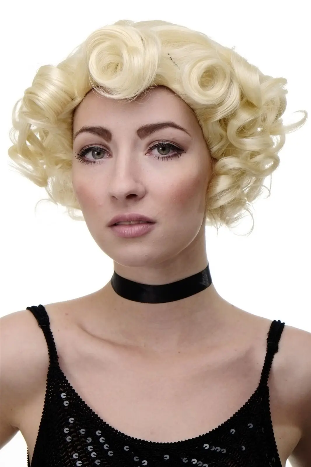 

Women's Wig 20er Years Swing Jazz Curls Wave Light Blonde GFW1717