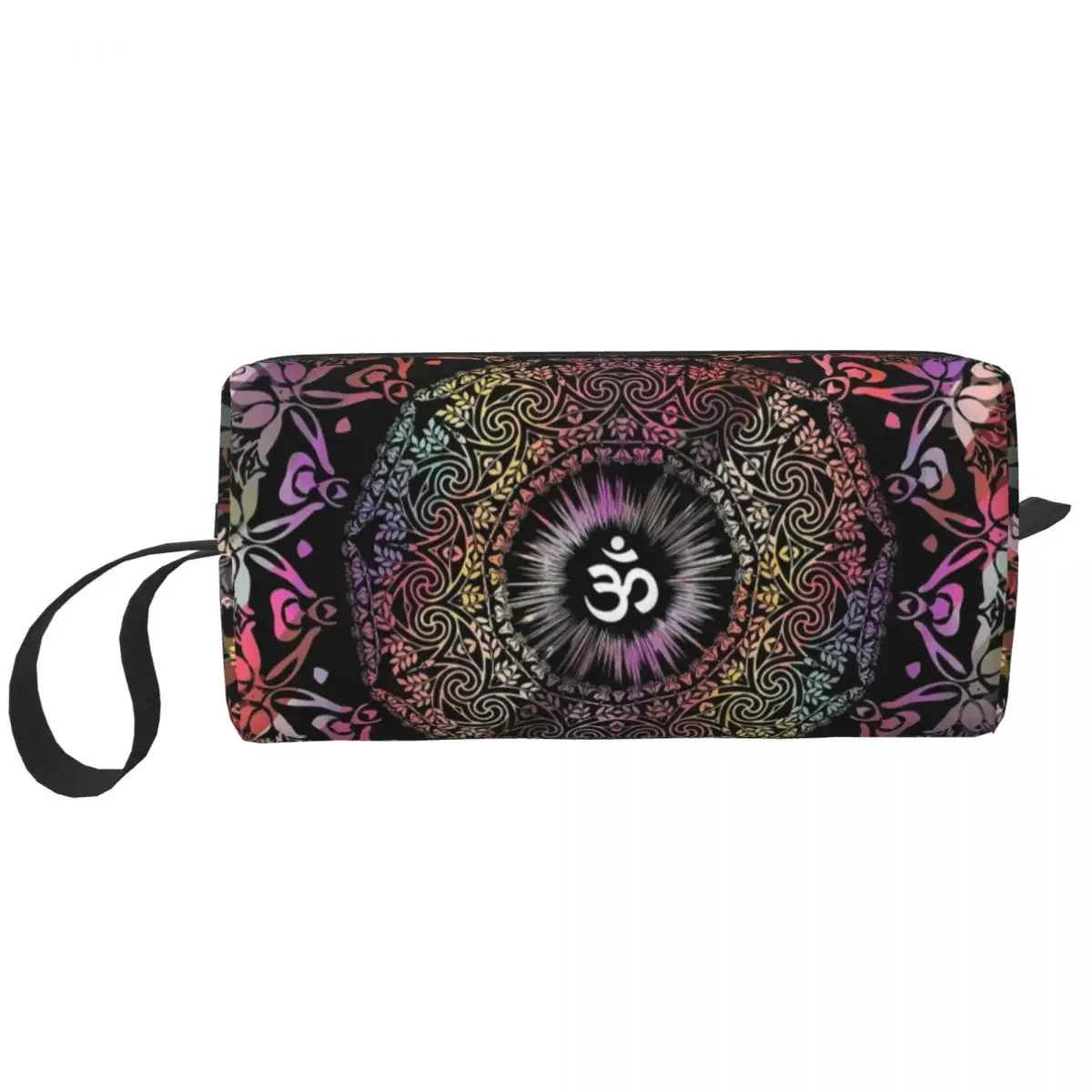 Mandala Om Zen Yoga Hippie Meditation Makeup Bag Travel Cosmetic Bag for Men Women Toiletry Bag Storage Pouch Bag