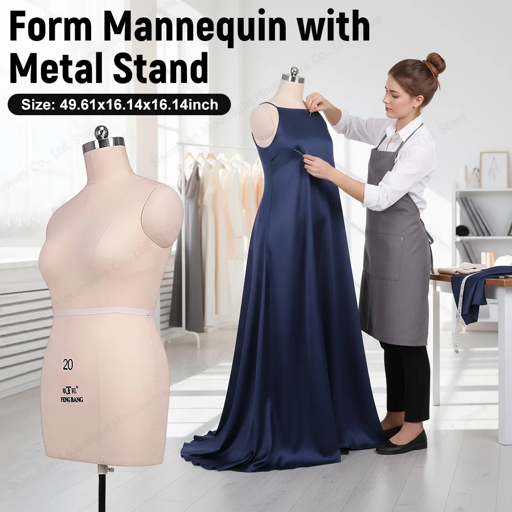 

Женское профессиональное платье с половиной тела, регулируемая по высоте платье, манекен с металлической подставкой для витрины рынка, магазина