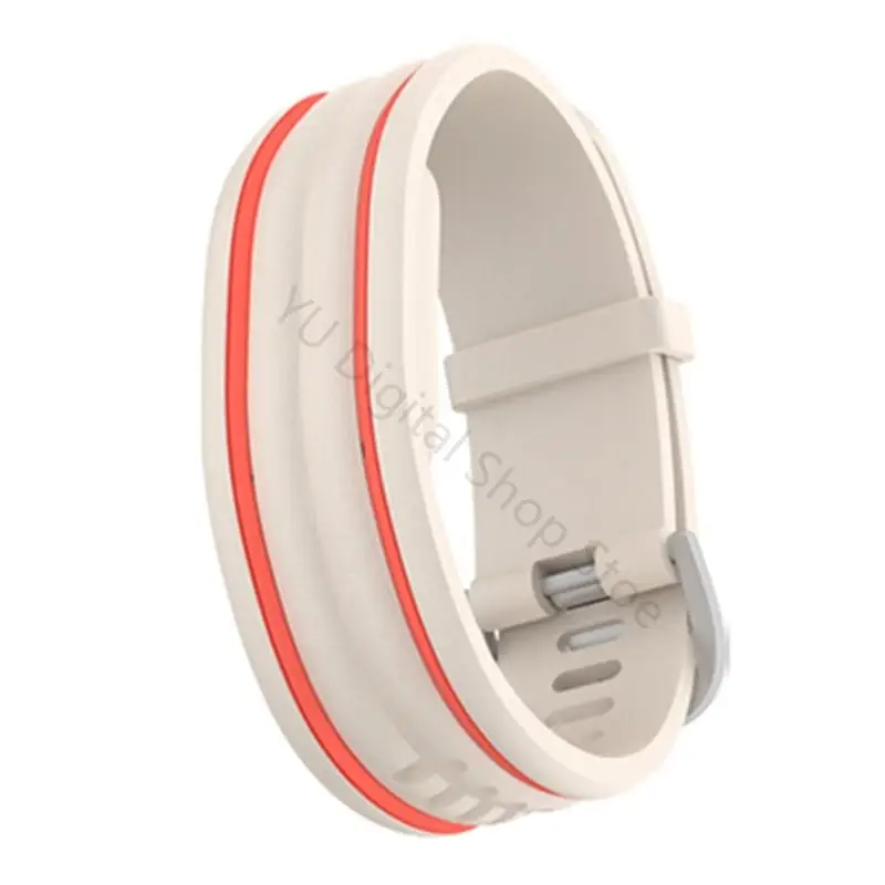 96BA Soft Two Tone Watch Strap, Silicone Replacement Wristband with Adjustable Holes for Daily Use and Casual Movement