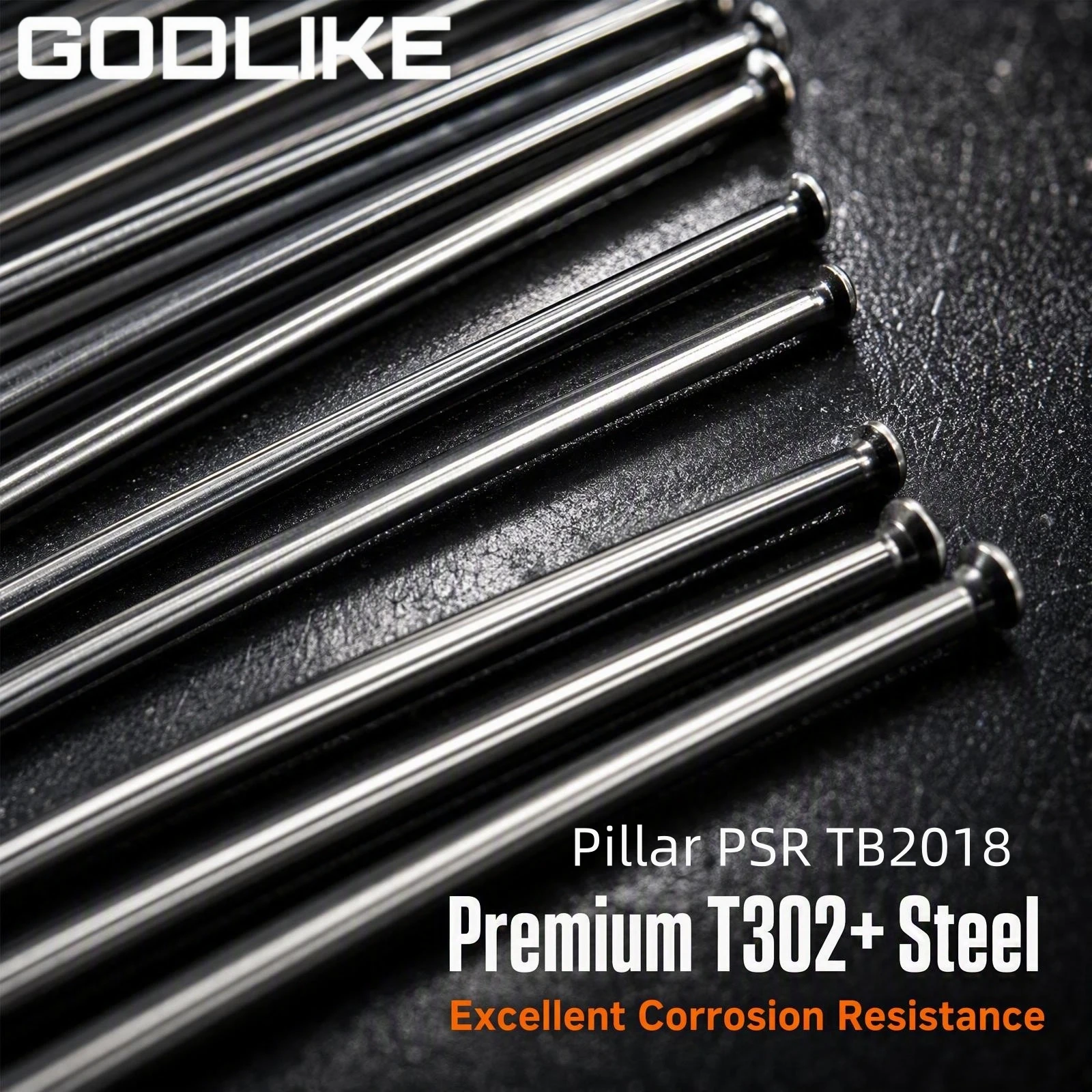 Light Pillar PSR TB2018 Pcs/Lot Triple Butted Bicycle Spokes 14G Gauge 2.0mm Straight Pull Stainless