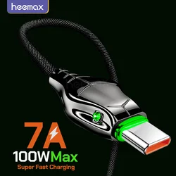 Cabo de carregamento usb tipo c de 7a, fio de carregador de 66w, ideal para huap, pro, honor 50pro, samsung s, xiaomi, oppo