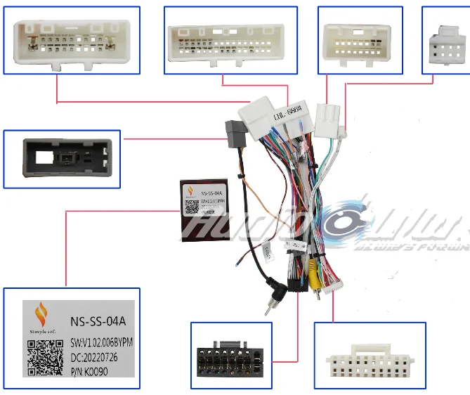 

16 Pin Wiring Harness Xinpu CANBUS Decoder Box For NISSAN X-Trail 14-17 Teana 13 Android Car Stereo