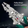 Foldable wire stripper, multi-function electrician pliers wire splitter 4