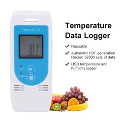 New Refrigerated Car Incubator USB Temperature and Humidity Recorder Warehouse Cold Chain Transport Vehicle TempU 03