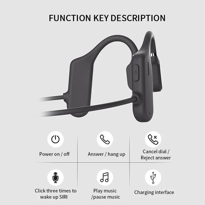 Xiaomi Mijia Bone Conduction Earphones Bluetooth 5.0 Sports Light Weight Wireless Headphones Ear Hook TWS Waterproof Headset