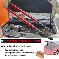 Puntales de 2 piezas para capó delantero de Chevrolet Orlando J309 2011-2018, resortes de Gas modificados, barra de soporte de elevación, amortiguadores, pilar de Apoyo