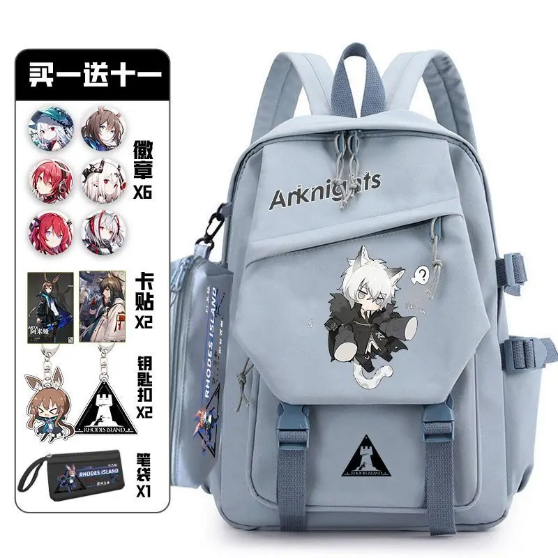 Arknights Trendy Large Capacity Cartoon Anime Peripheral Student Laptop Bag Lightweight Unisex Backpack Anime