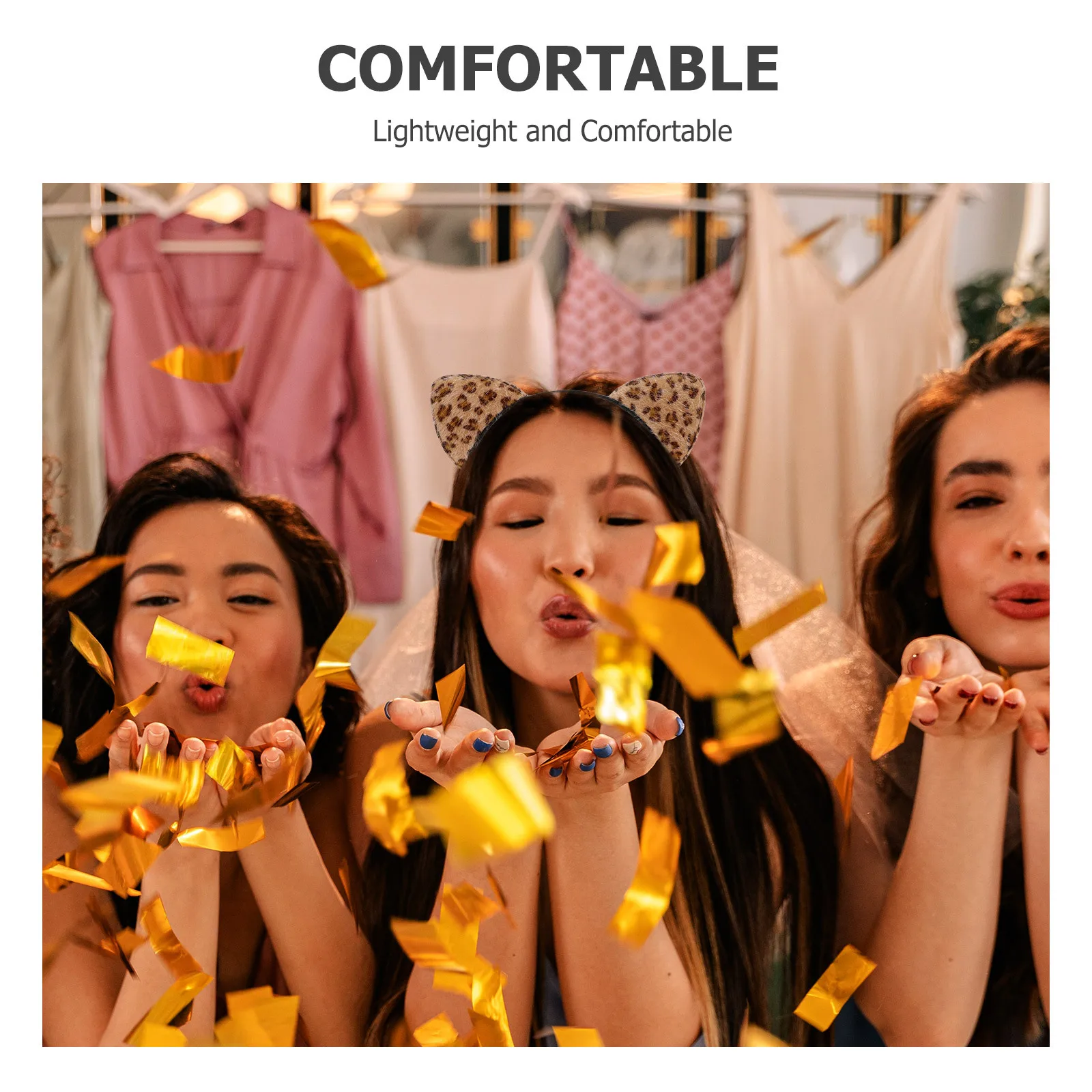 1 مجموعة ليوبارد آذان القط عقال قلادة تأثيري ملحق فستان الحفلات الحيوان الأذن عقال مهرجان العرض آذان القط النساء