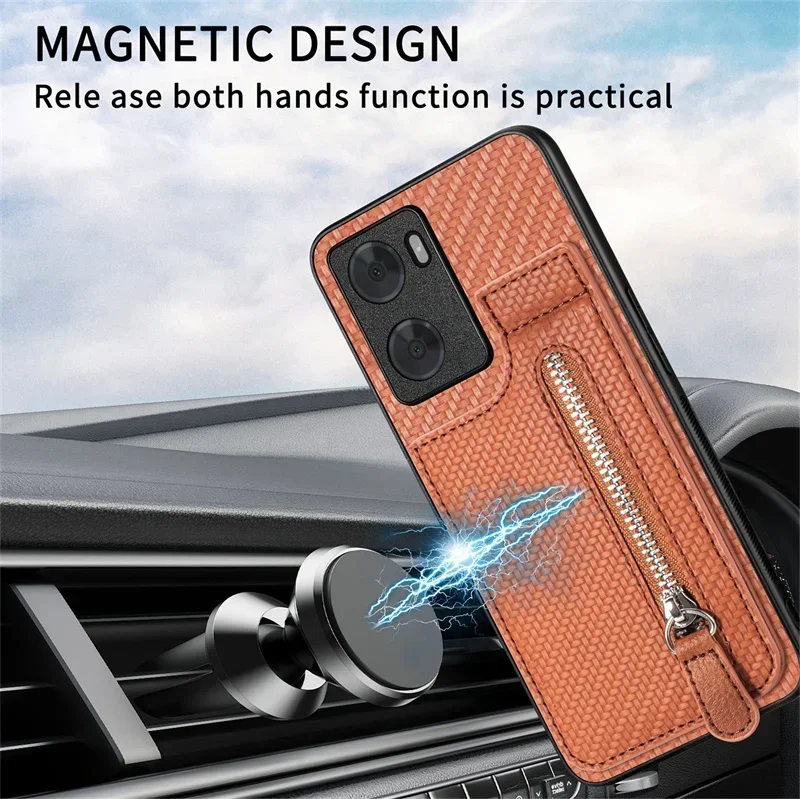 Luksusowe etui Honor X6B X8B X7B X8A X7A X6A 5G do Huawei Honor 90 Lite Zipper Wallet Leather Back Cover Honor 100 Pro 70 50 Etui