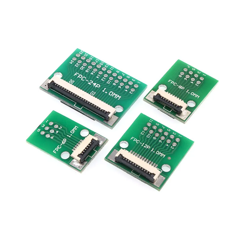 FPC/FFC Flat Cable Transfer Plate is Directly Inserted DIY 0.5 MM 1MM To 2.54mm Spacing Connector 6/8/10/12/20/24/30Pin