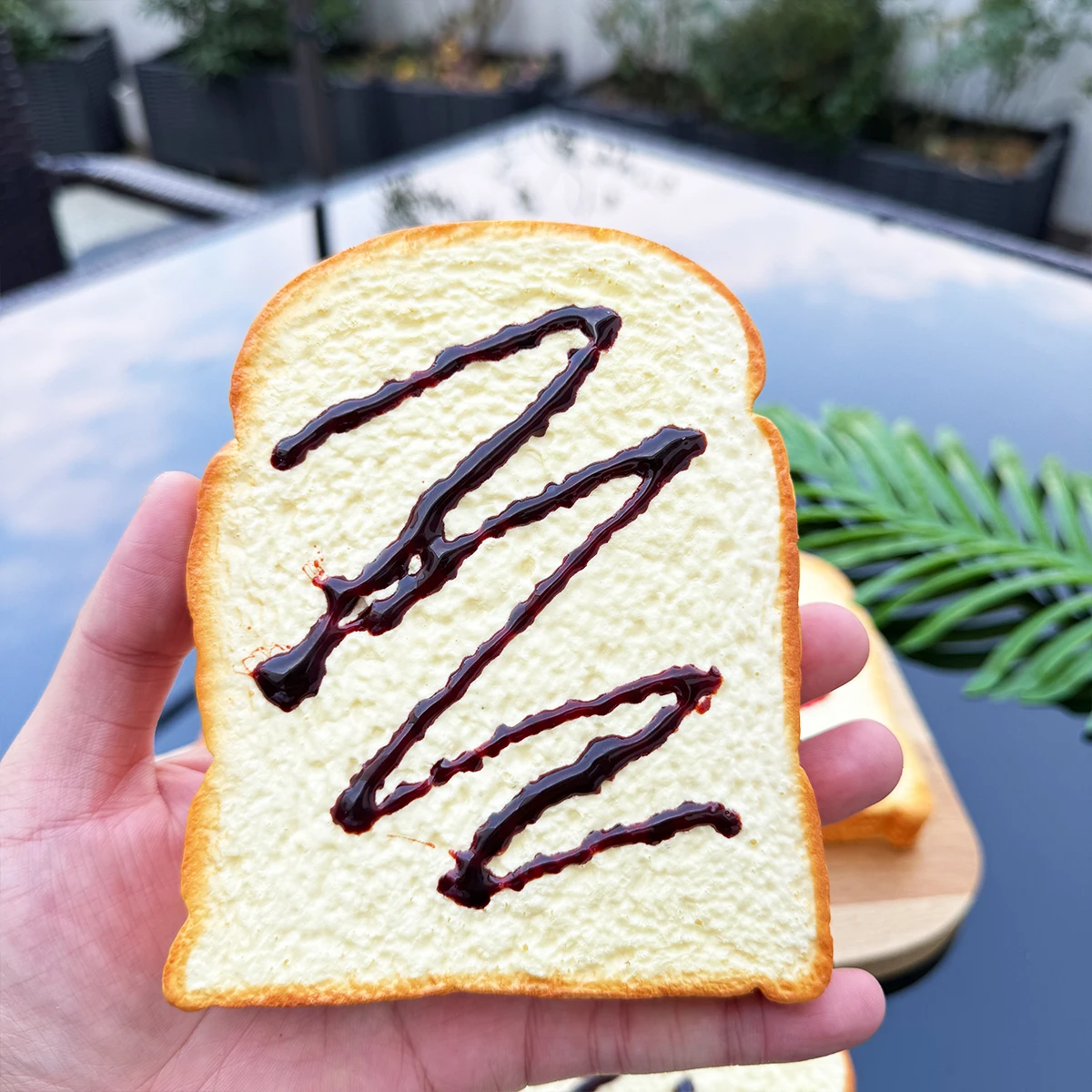 Realistisches gefälschtes gefülltes Toastmodell – lebensechtes Sandwichbrot mit Füllungen für Lebensmittelfotografie, Ausstellung und TikTok-Videos – Detail 6