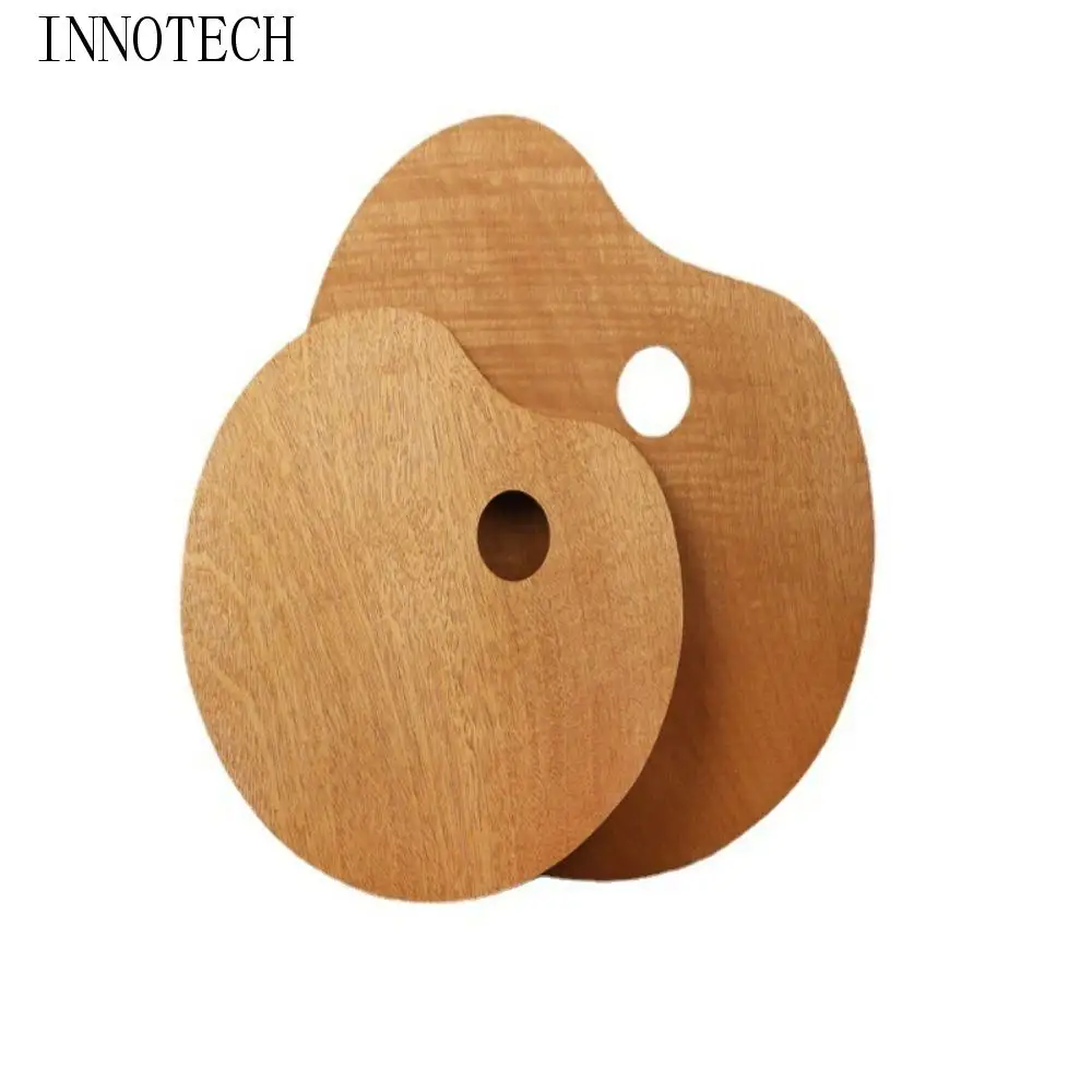 

Цветная палитра масляных красок, овальная/квадратная деревянная доска для смешивания цветов, 4 размера, держатель для большого пальца, акриловые поддоны для художественных принадлежностей