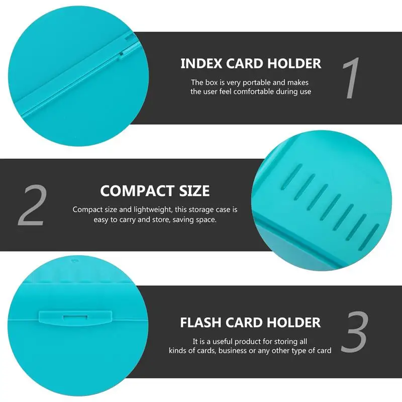 حامل بطاقة ملاحظات منظم، صندوق ملفات الفهرس، حافظة وصفة 3 × 5 للوصفات فلاش