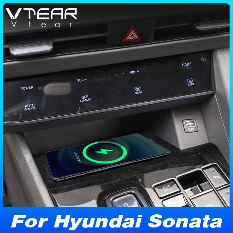 

For Hyundai Sonata 2020-2023 Car Wireless Charger Fast Cell Phone Charging Plate Adapter Interior Modification Accessories