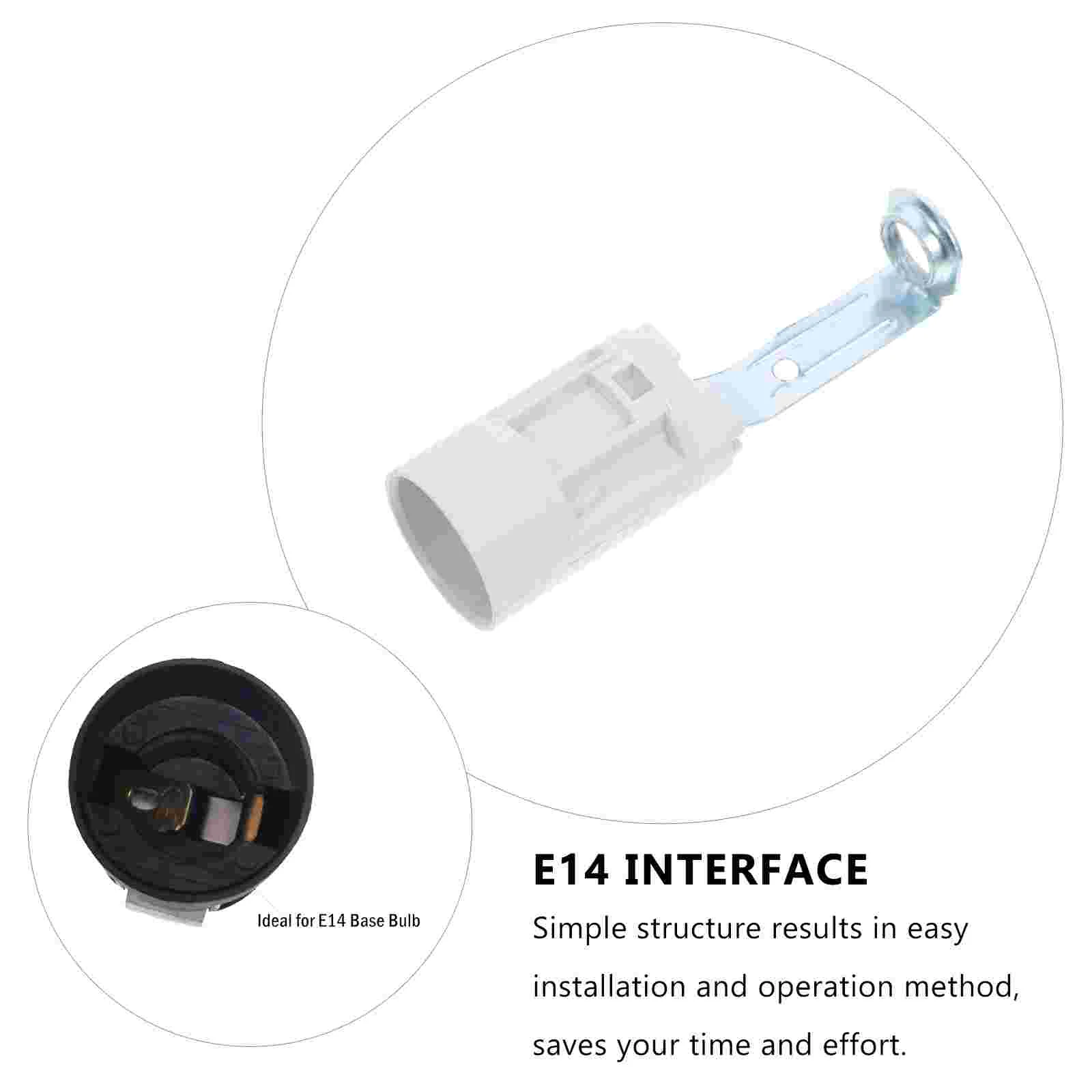 10 Pcs E14 Bracket Lamp Holder Base Candelabra Light European Style Socket Sockets Copper Replacement Bulb