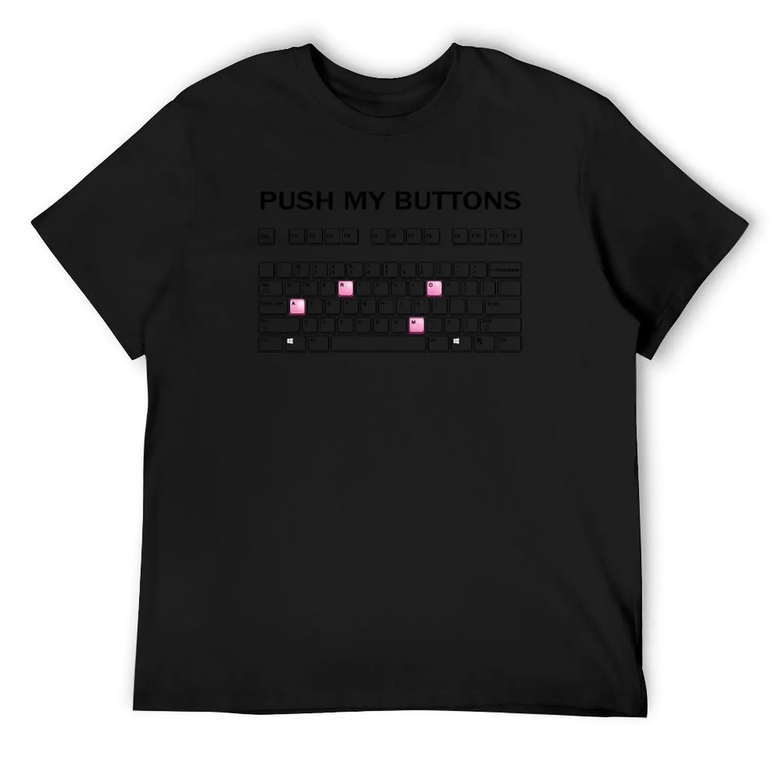 Push my Buttons - AMOR T-Shirt kawaii clothes summer clothes mens t shirts