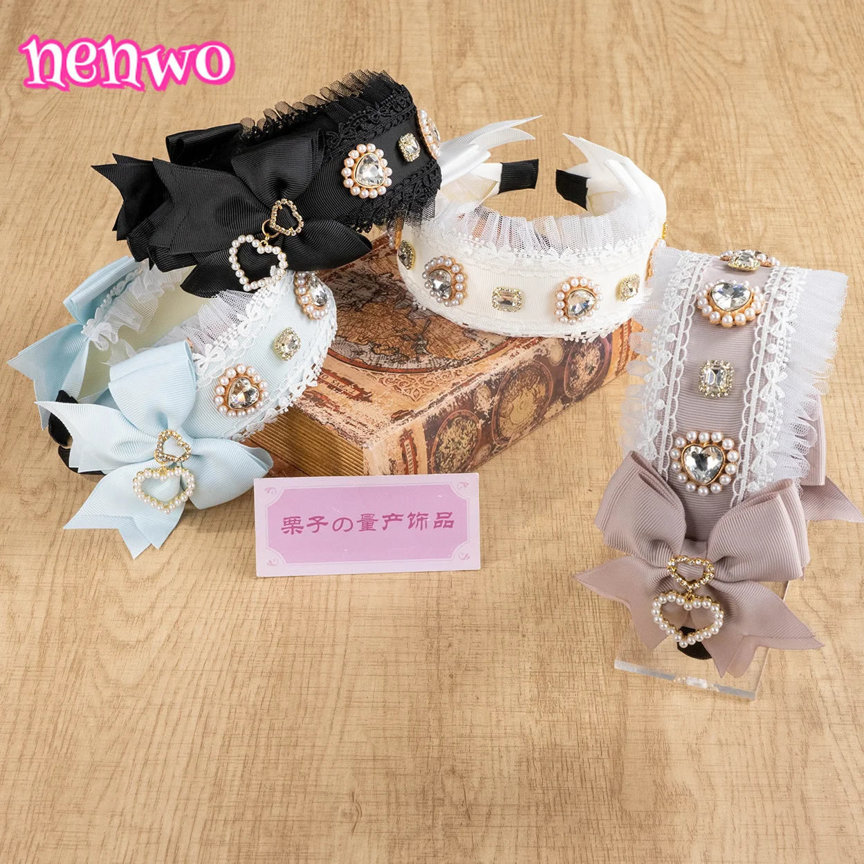 

Японские заколки массового производства, милая повязка на голову в стиле Лолиты для девочек, повязка на голову с бантом, аксессуары для волос для женщин, бант для волос Diadema Mujer