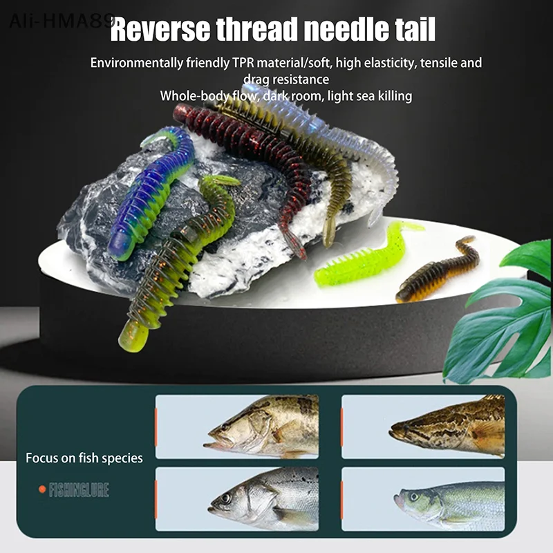 

Supercontinent Worm Bait Soft Bait Tanta 5.5cm Fishing Lures Smell With Salts Soft Silicone Fishing Lure