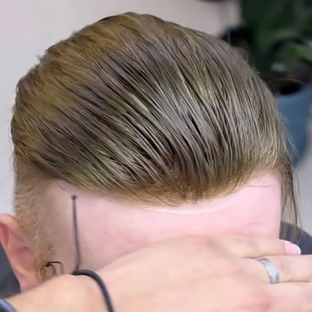 100% الكثافة الطبيعية 0.04 مللي متر سوبر رقيقة الجلد قاعدة Vloop Invisilbe شعري أسود شقراء رمادي 1b30 1b80 شعر مستعار للرجال شعر مستعار اصطناعي #1