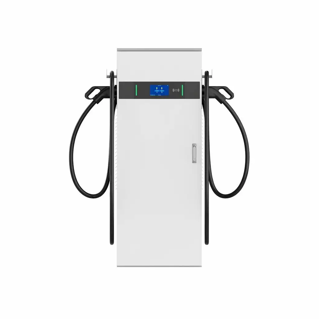 120kW DC Charging Pile Dual CCS Ports 200-1000VDC 120A Adjustable Output Floor Standing Fast EV Charger For Fleet Highway