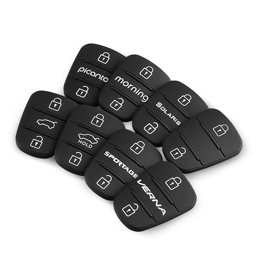 

KEYYOU 50x Car Key Case Rubber Pad For Hyundai Kia Picanto RIO Solaris Accent Tucson l10 l20 l30 Rio Ceed morning Elantra VERNA