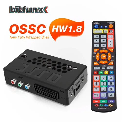 BitFunx OSSC V1.8 convertidor de escaneo de código abierto convertidor adaptador HDMI para PS2/Nintendo 64/PC motor/Seag Saturn consola de juegos Retro
