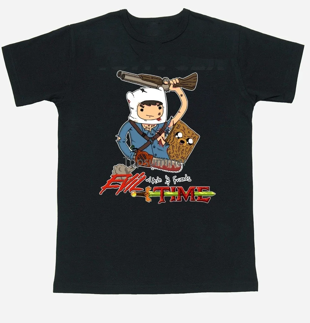 Evil Dead Boomstick Mens & Womens Short Sleeve O-Neck T Shirt Adventure Time