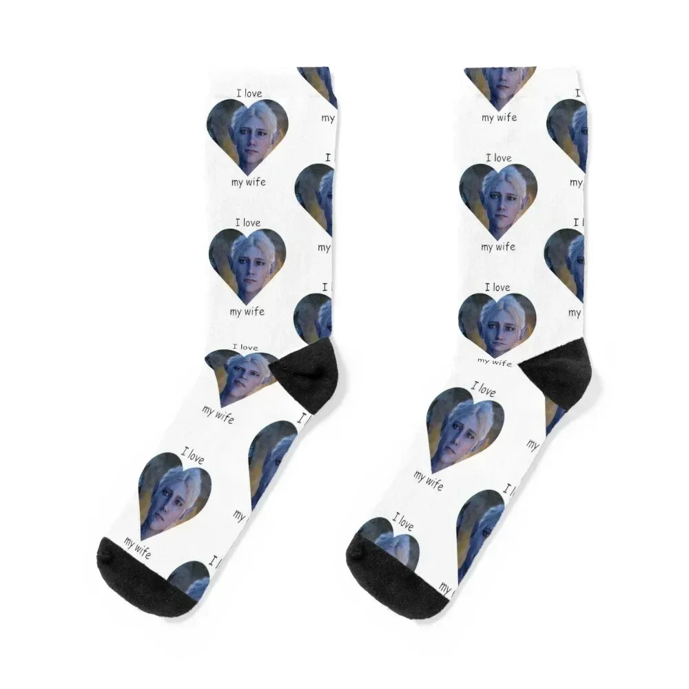 

I love minthara Socks sport warm winter with print Men Socks Women's