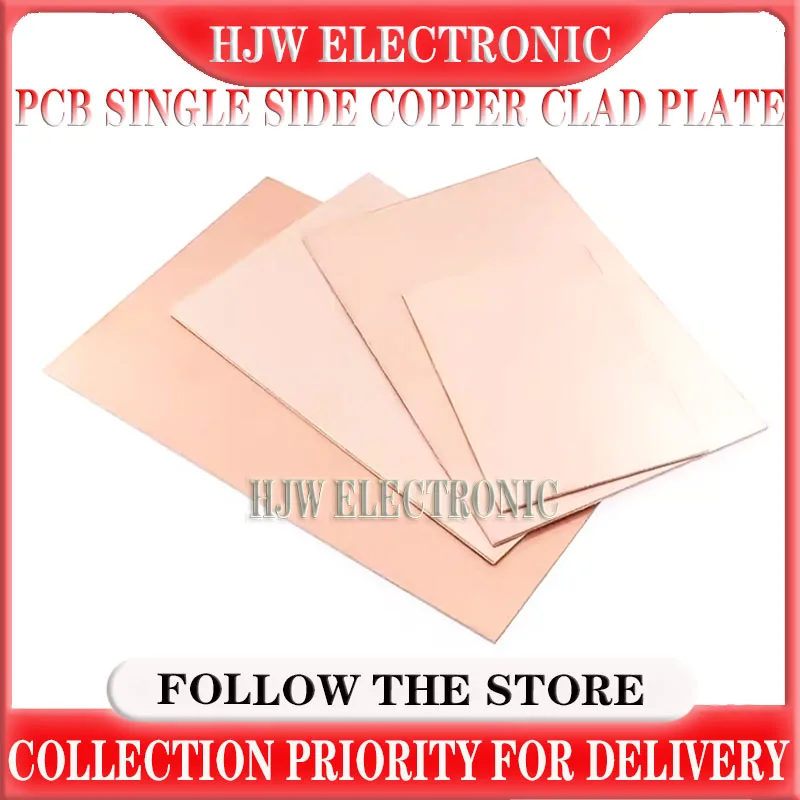 FR4 PCB 5x7 7x10 10x15 10x20 15x20 12x18 Single Side Copper Clad plate DIY PCB Kit Laminate Circuit Board For Arduino