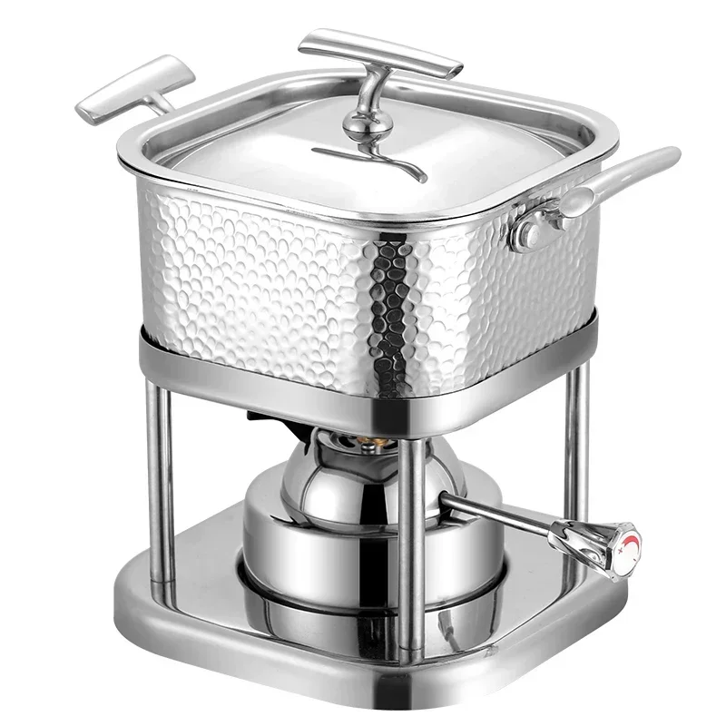 304 stainless steel high-end inflatable small hot pot, one person, one pot, one household single person, two to three people