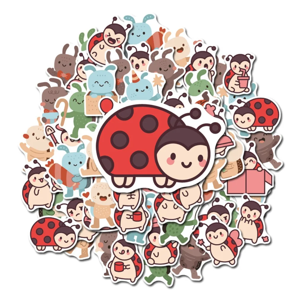 

10/60PCS Cartoon Hand Drawn Insect Graffiti Stickers Scrapbooking Diary Journal Stationery Skateboard DIY Album Sticker Decals