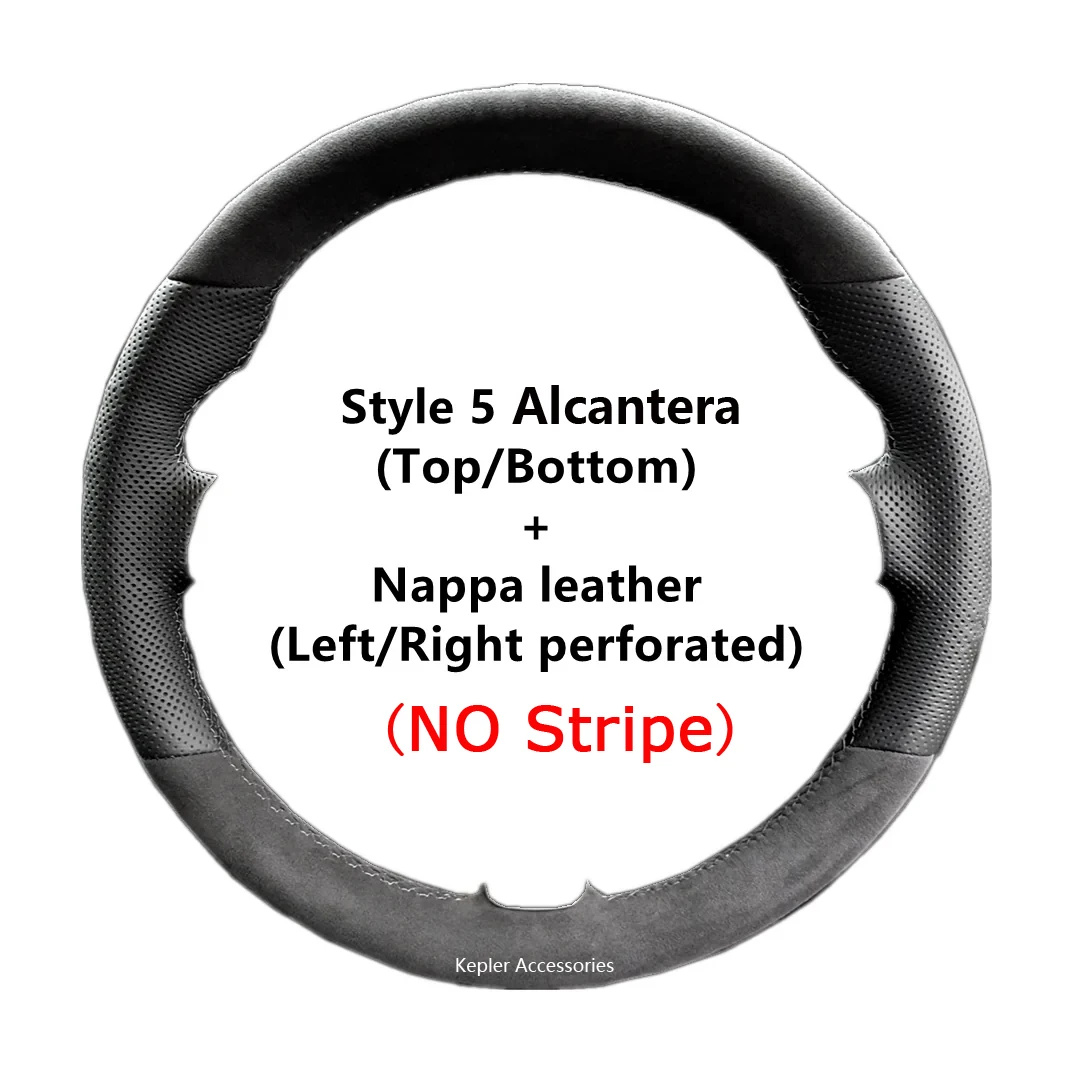 Genuine Leather Yellow Thread Steering Wheel Cover for Alcantera Car Accessories for Land Rover RANGE ROVER VELAP EVOQUE 6