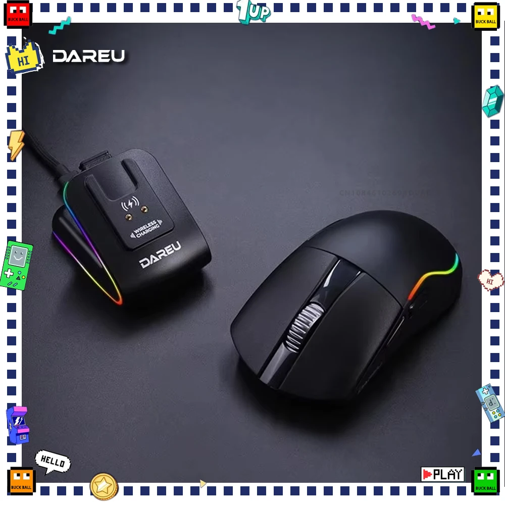 Dareu A950 Air Mouse Dual Mode Wireless Mouse AIM750U 8000Hz Polling Rate Custom 35gram Lightweight Gaming Mice PC Accessories