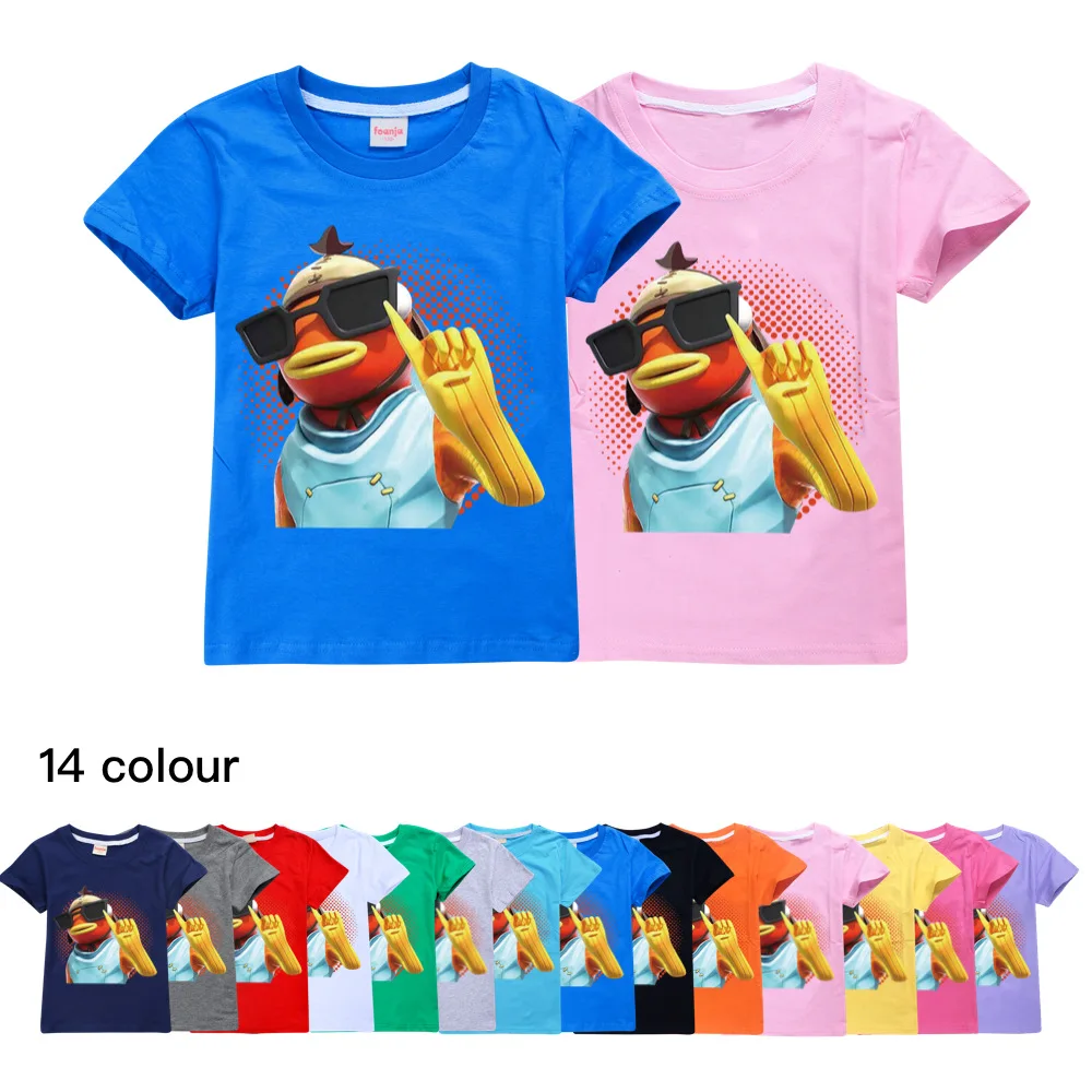 

2022 Summer Fashion Unisex Tiko Fishstick T-shirt Children Boys Short Sleeve Tees Baby Kids Cotton Tops For Girls Clothes 2-16Y