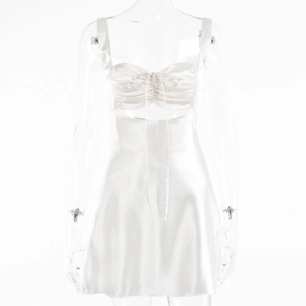 トレンディなセクシーなホローアウトストラップ2022夏新作バックレスタイローカットボディコンドレス