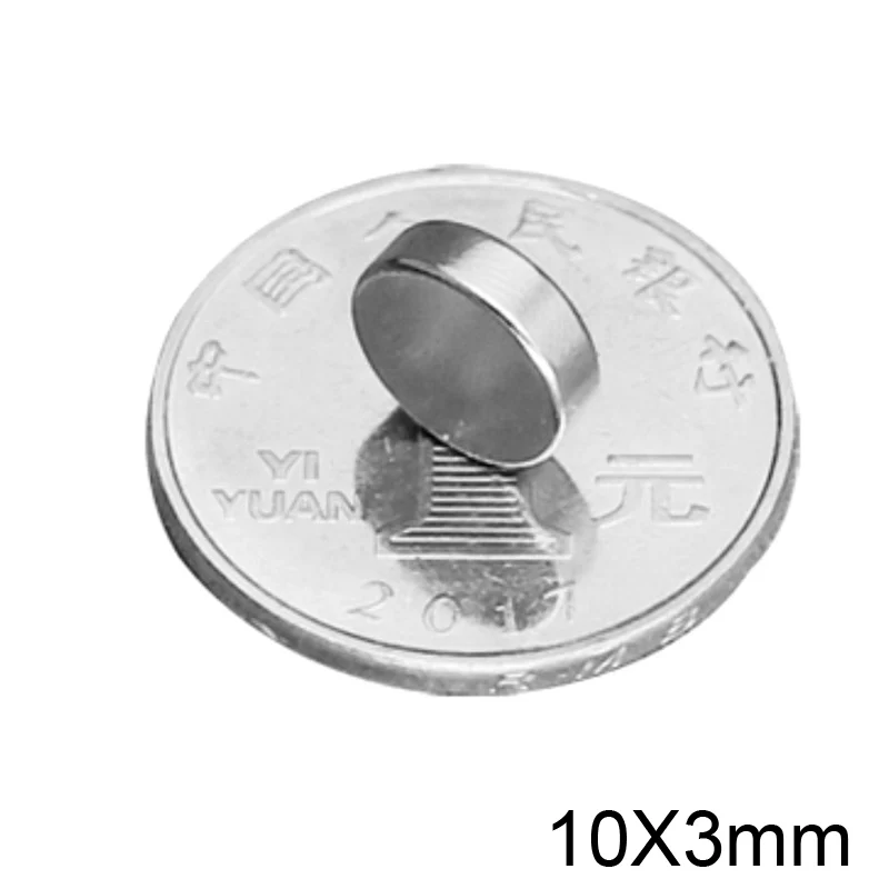 

100~500pcs Permanent NdFeB Super Strong Powerful Magnets 10x3 mm N35 Round Magnets 10x3mm Neodymium Magnet Dia 10*3 Circular10