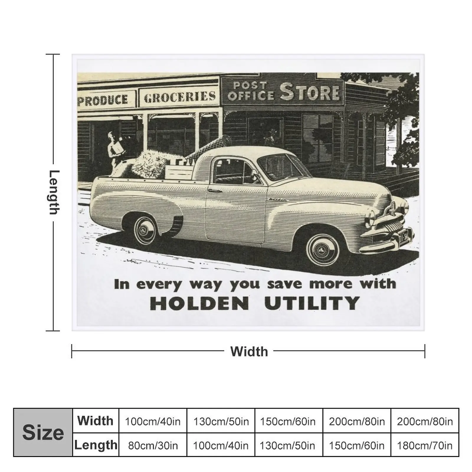 The Mighty FJ Holden Ute Throw Blanket cosplay anime Tourist Sleeping Bag Blankets