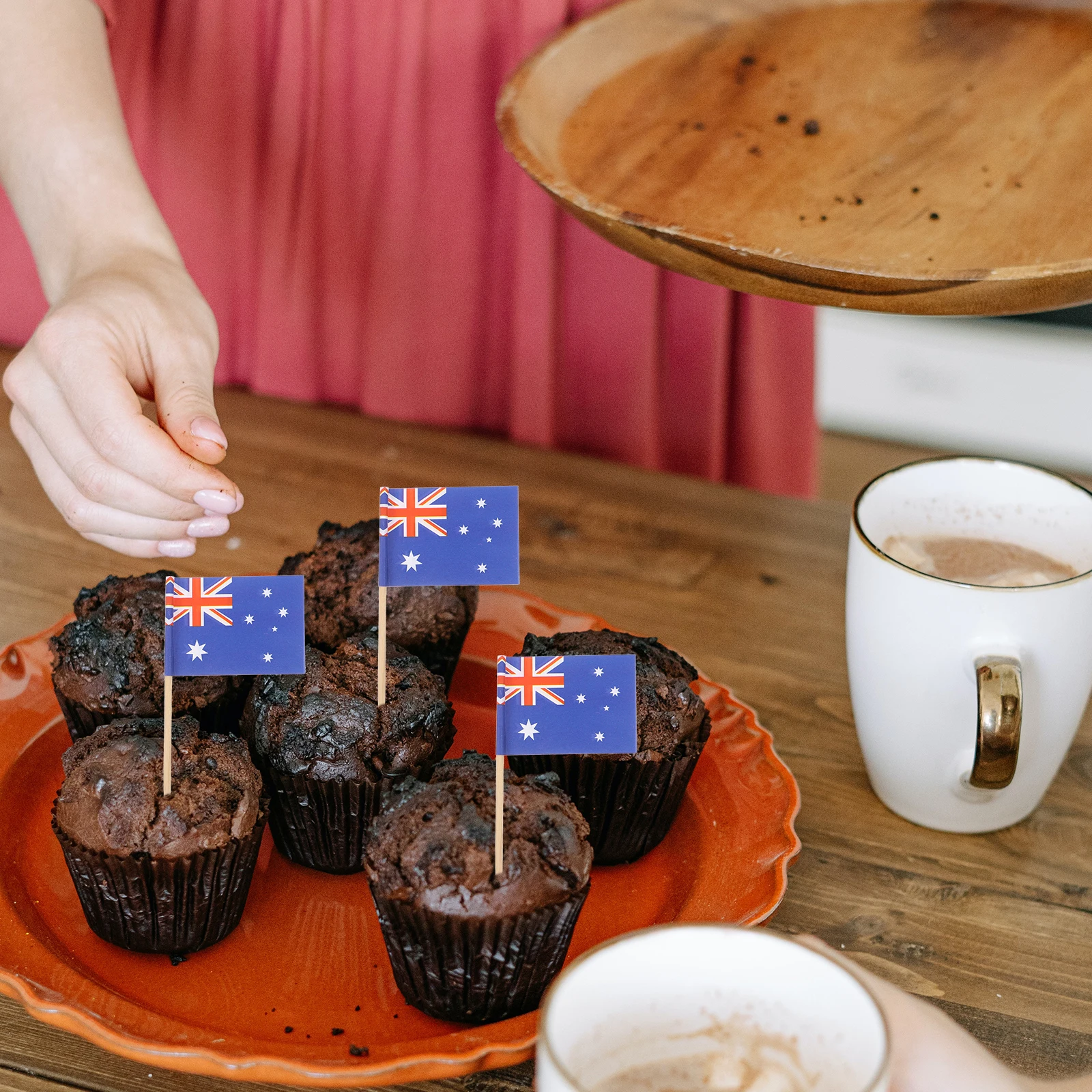

100 Pcs Cake Card Insert Toothpick Flag Wedding Decor Cupcake Toppers Flags Country Toothpicks The Sign Countries Wood Child