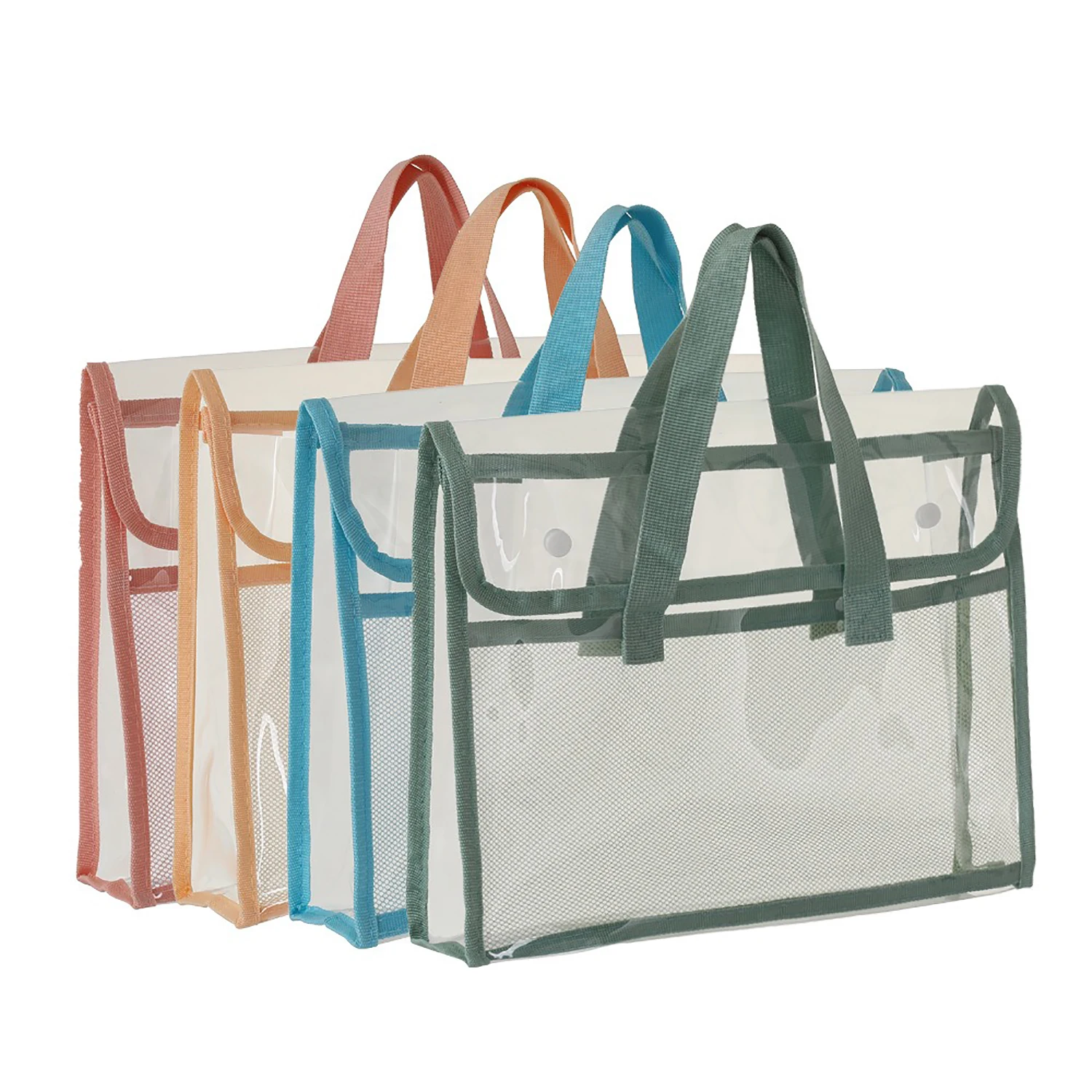 

Сумка для файлов большой емкости, портативная прозрачная водонепроницаемая ручная папка A4, сумка для файлов формата Letter, школьный офисный органайзер, принадлежности