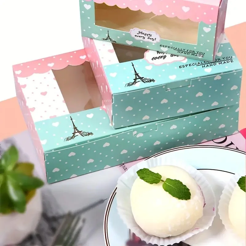 10/25 Elegante caja de ventana transparente para regalo de boda, embalaje de chocolate y dulces, adecuado para decoración de cumpleaños y fiestas