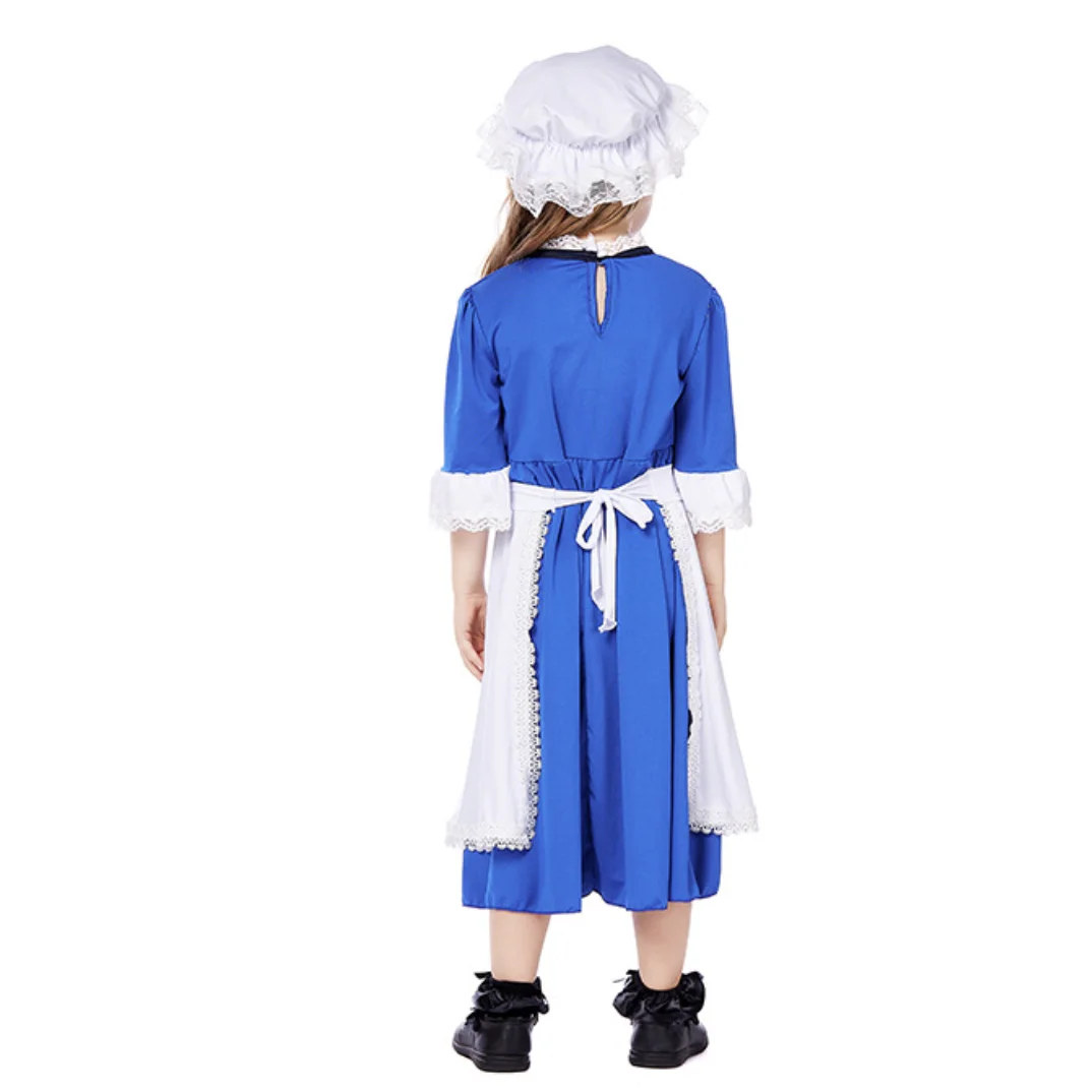 Halloween Carnival Purim Parade Girls Housekeeper Maid Cosplay Costume