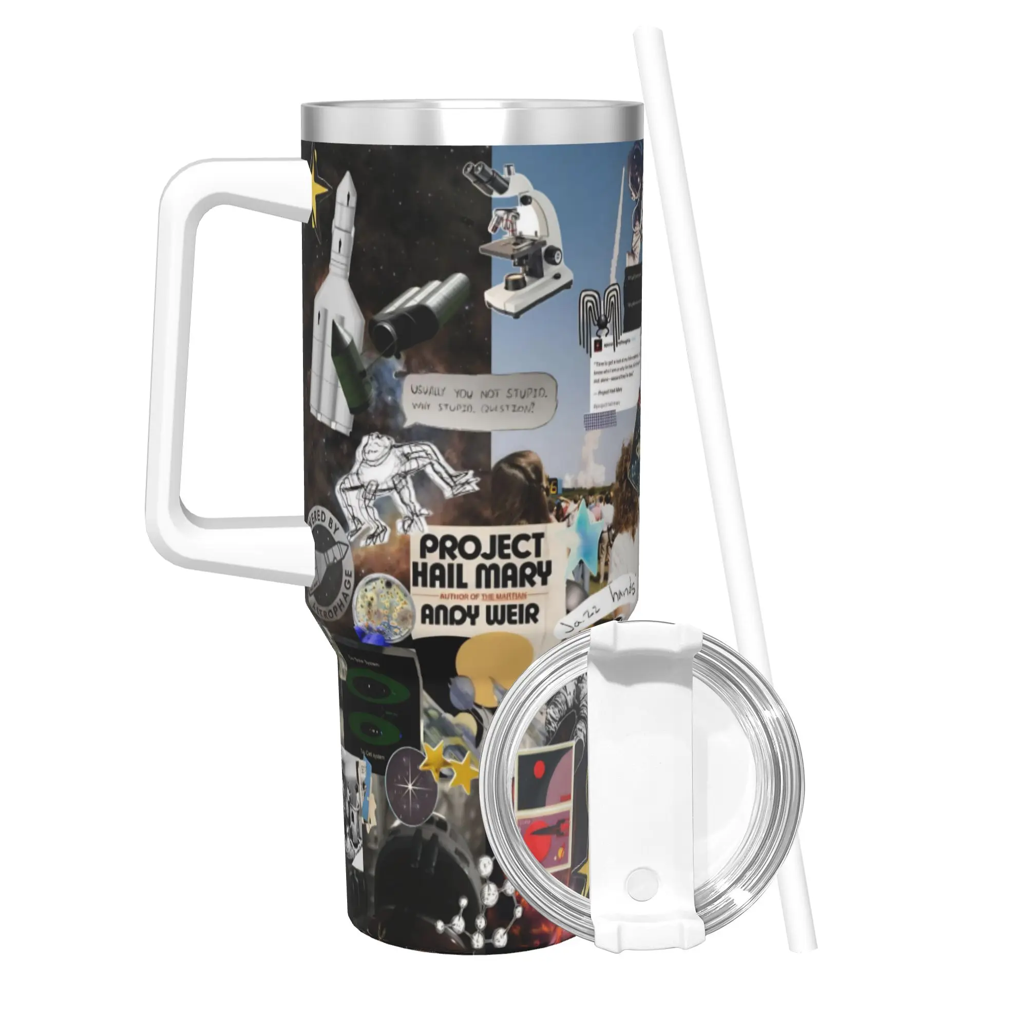 Project Hail Mary Movie 2026 Insulated Tumbler with Straws Lid  Vacuum Coffee Mugs Outdoor Portable Bottle Cup 40oz