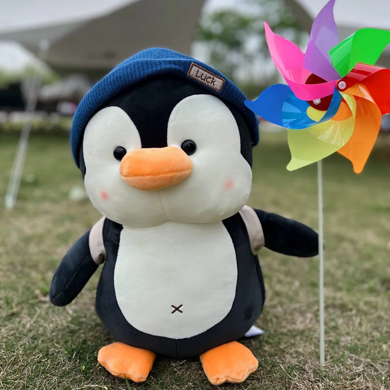 22/35/42cm Lovely Penguin Plush Toys Soft Penguin Wear Hat Stuffed Doll Baby Huggable Toy Birthday Gifts For Children Kids