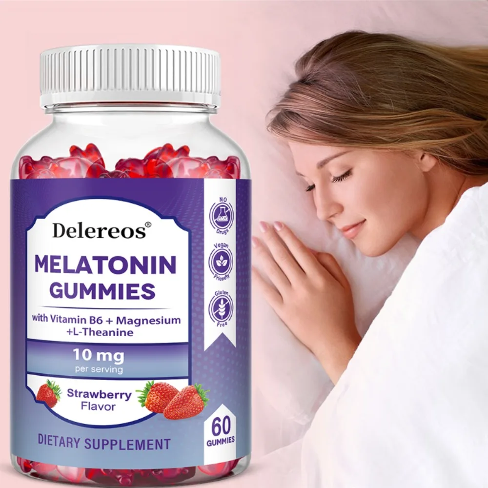 Melatonin Gummies - Enhance Immunity, Support Sleep Health, Improve Insomnia, Relieve Stress, Promote Sleep, Vegetarian