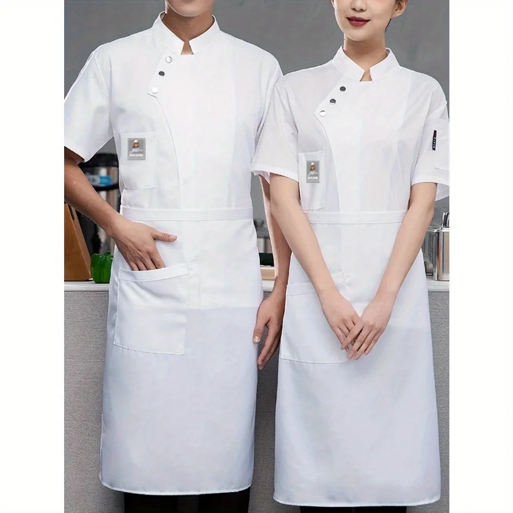 Chef Uniform Restaurant Cafeteria Back Kitchen Breathable Mesh Chef Work Uniform For Men And Women