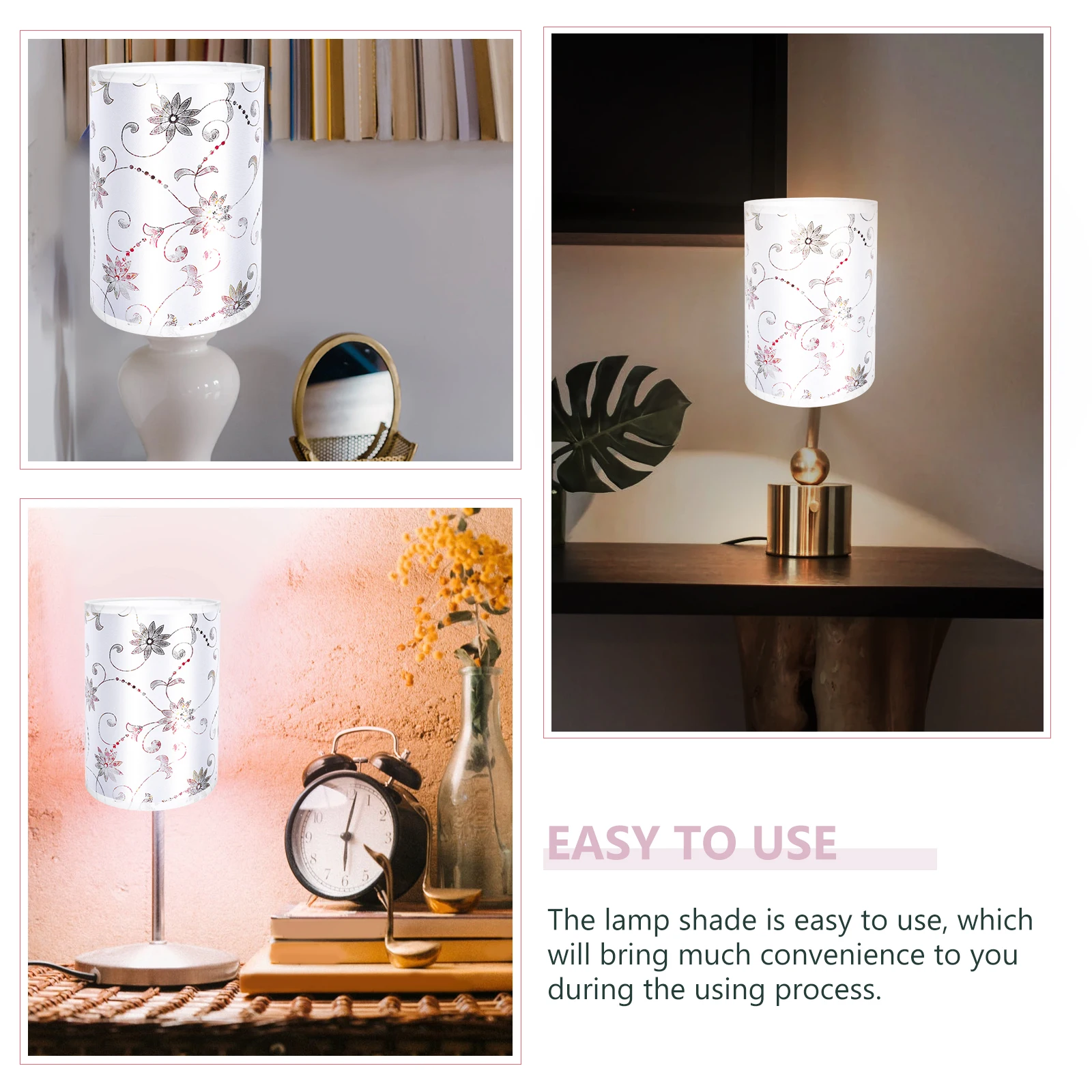 

Cloth Bedside Lampshade Fabric Desk Light Cover Hanging Portable Material Warm Atmosphere Bedroom Living Room Decor