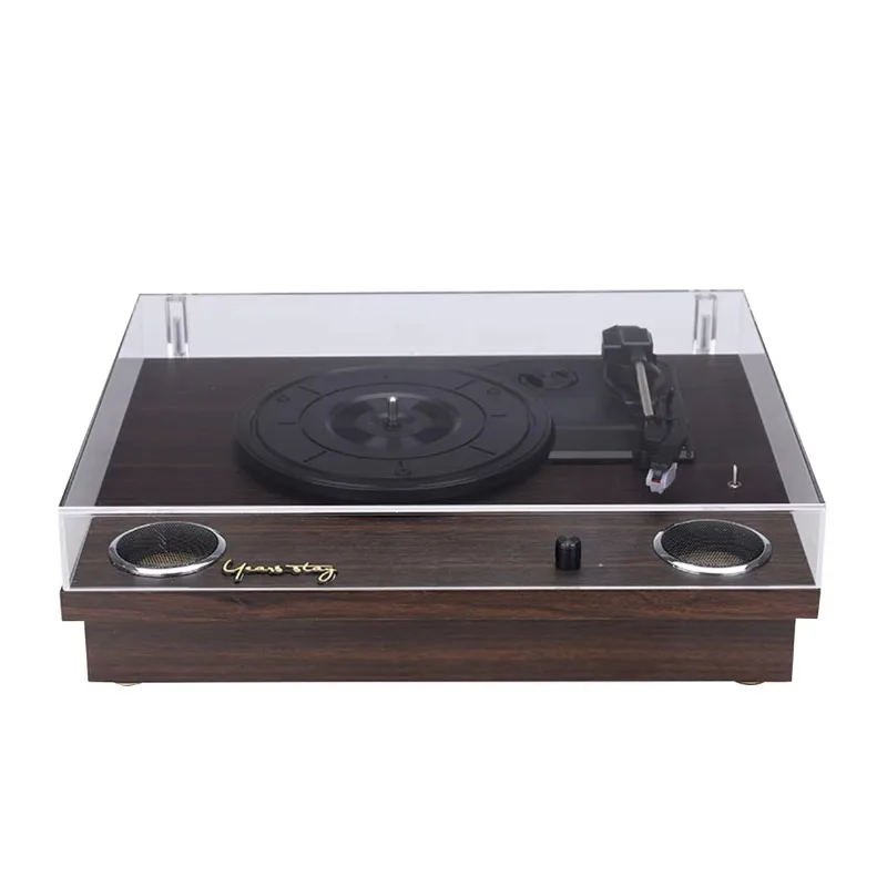 

Retro Style Black Record Player HY-T11 Desktop Phonograph Built-in Speaker Home Retro Turntable Prototype Phonograph Player